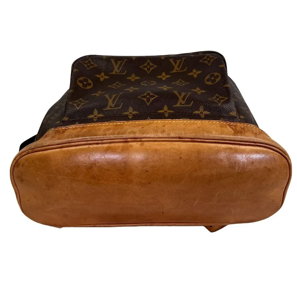 Authentic Louis Vuitton Backpack Bag Montsouris GM Monogram Used LV Handbag Vint - Picture 7 of 14